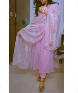 Simple Chiffon Anrkali
