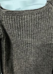 Square Neck Balloon Sleeve Sweater