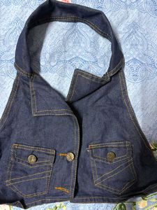 Backless Denim Top