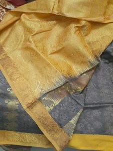 Grey Silk Saree