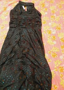 SALE 🥳🖤 BLACK HALTER NECK DRESS ( 1PC AVAILABLE)