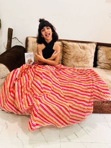 Girls/women Striped Skirt Set