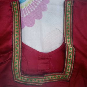 Maroon Readymade Blouse