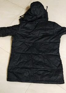Long Leather Warm Jacket For Girls