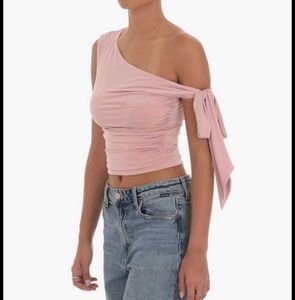 Pink One-Shoulder Top