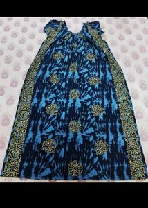 Blue Tie-Dye Dress