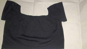 Shein Off Shoulder Short sleeves fitted crop top