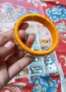 Bangles With Thread and Mirror 🪞 ✨️ 💖