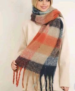 Plaid Fringe Scarf