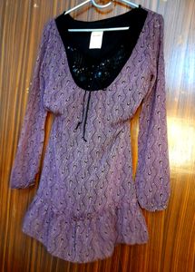 Cute purple Top / dress For Women