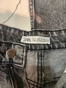 Grey/black Wash Denim Cargo Pants