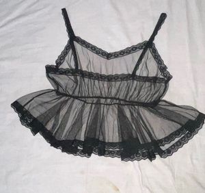 Delicate Lace And Mesh Slip Top