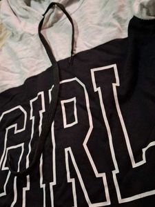Colorblock &#34;GIRL&#34; Hoodie
