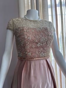 Premium Peach Satin Gown