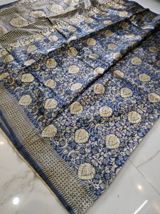 So Elegant Navy Blue Saree