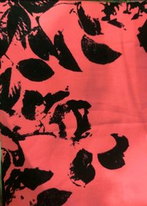 Red And Black Flower Print Kurta