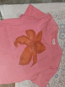 Pink Floral Graphic Tee