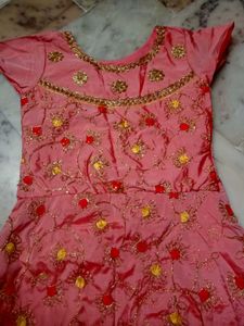Pink Embroidered Anarkali Dress