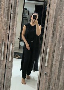 Elegant Black Jumpsuit with Cape