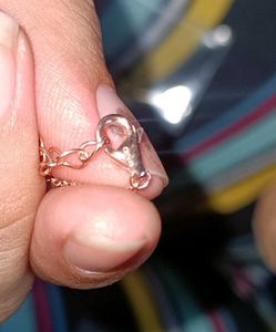 GIVA 925 REAL SILVER heart Necklace (Rose Gold)