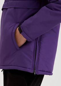 DeFacto Men Purple Solid Hooded Padded Jacket