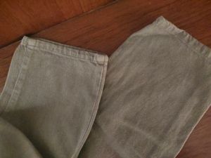 Olive Green High Waist Wide Leg Denims