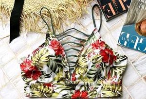 Floral Print Bikini Top