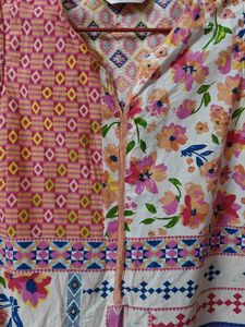 Biba Multicolour Sleeveless Kurta