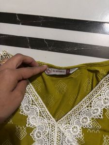 Elegant Green Printed Kurta