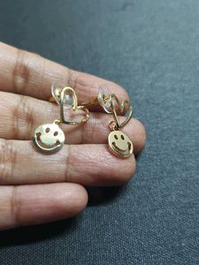 Heart &amp; Smiley Earrings