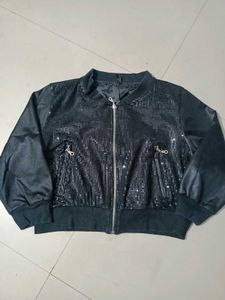 Sequined Women&#39;s Crop Jacket/Can be used Oversized