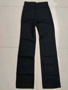 Zara High-waisted Black Straight Fit Jeans