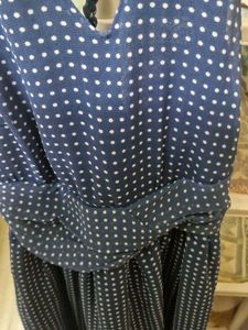 Atmosphere Blue Polka Dot Dress UK 8