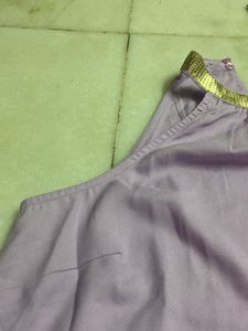 Lavender Top with Gold Detail - Size M