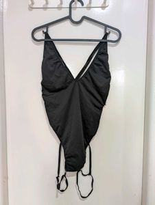 Black Bodysuit With Thigh Garters