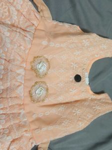 Cute Peach Baby Dress