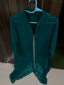 New Soch Green Kurta Set With Pants And Inner
