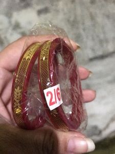 Red &amp; Gold Bangles