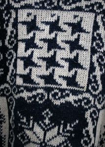 Patterned Knit Pullover Sweater