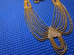 Chain Gold Colored Necklace Set