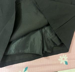 Black Button Mini Skirt