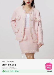 Pink Knit Jacket