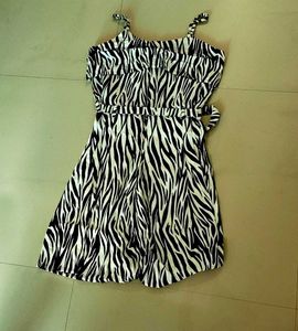 Zebra Print Cotton Dress