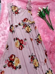 Floral Girls' Party Dress