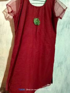 Embellished Red Kurti For Women ❤️