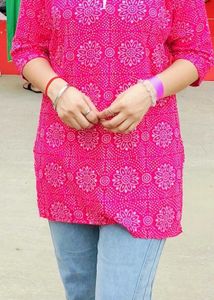 Pink Floral Print Tunic