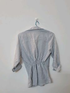 Striped Button-Down Fitted Shirt