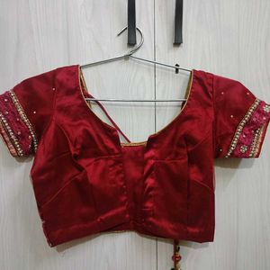 Red Embroidered Lehenga