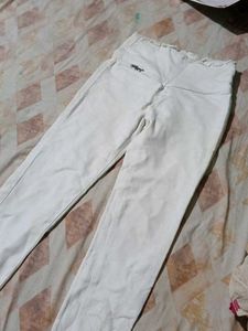 White Denim Pants