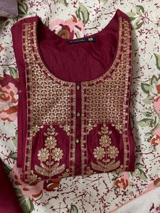 Red Kurta Pant Pair